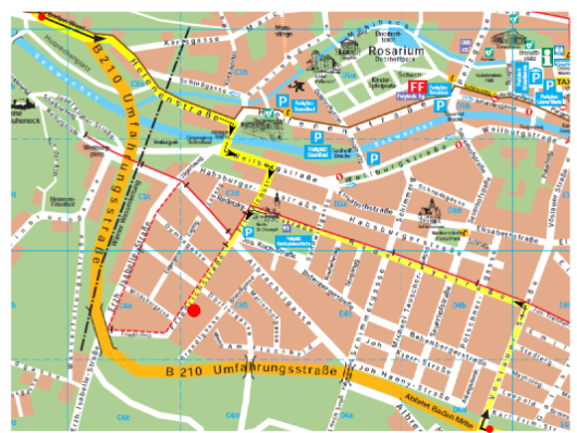 Stadtplan Baden